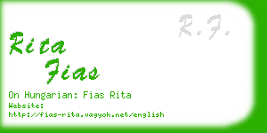 rita fias business card